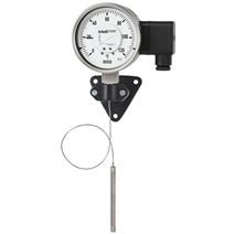 Expansion thermometer with electrical output signal